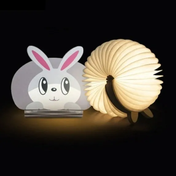 Animals Led Night Light Portable Foldable USB Book Lamp for Kid's Room