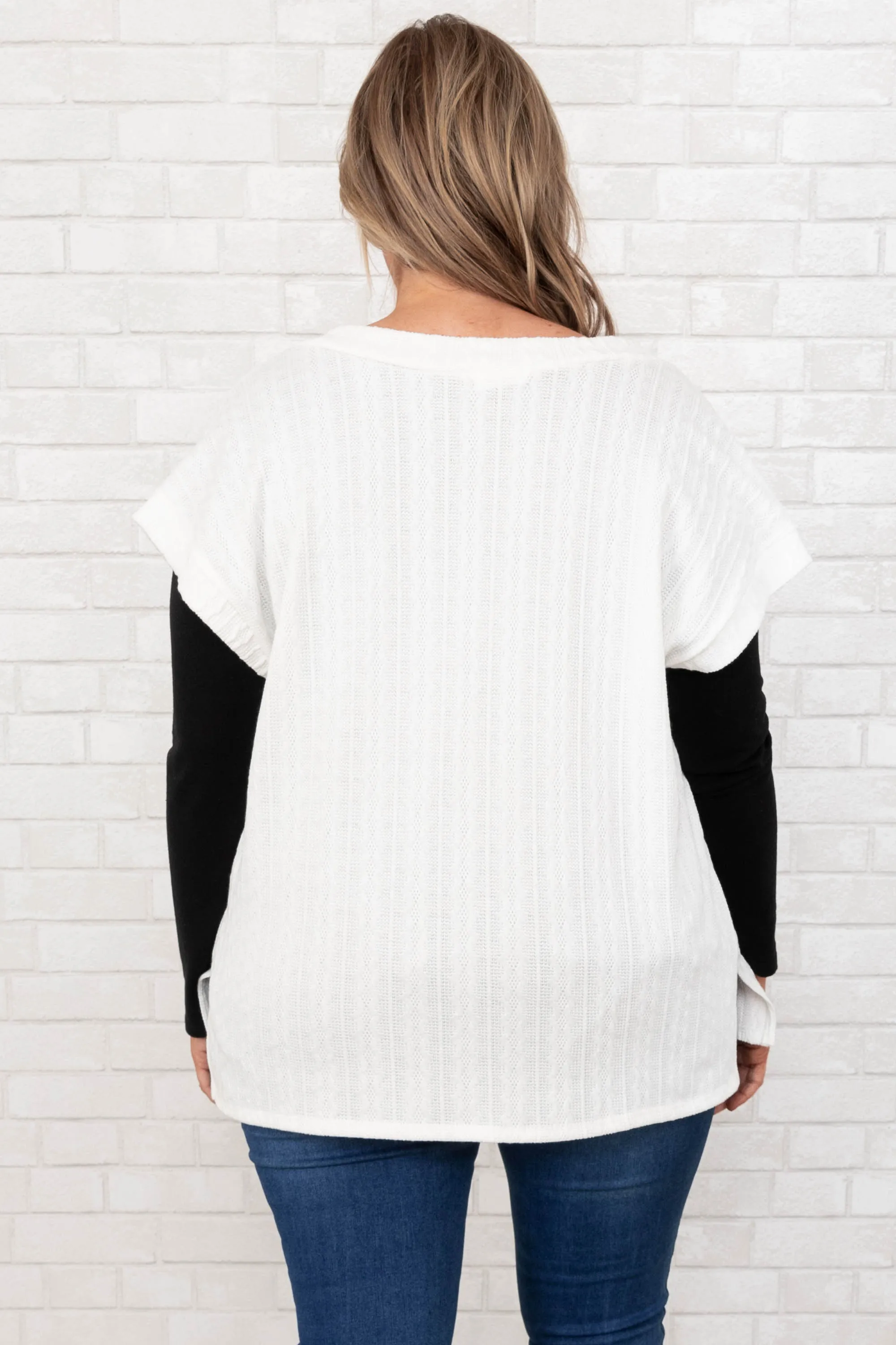 Anticipating This Moment Sweater Vest, Ivory