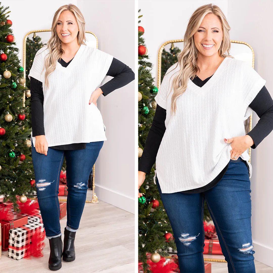 Anticipating This Moment Sweater Vest, Ivory