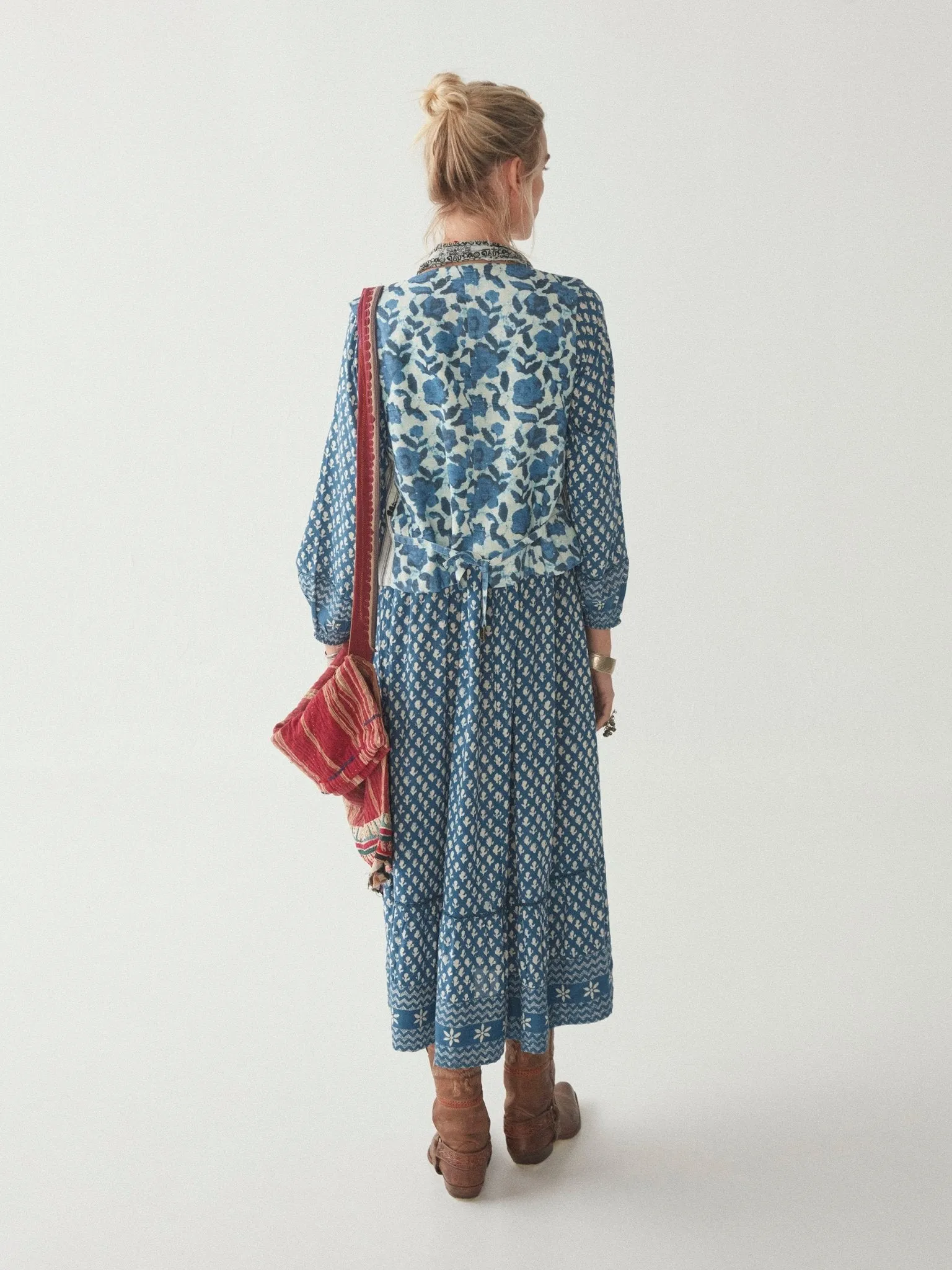Antonia Dress - Blue Simone