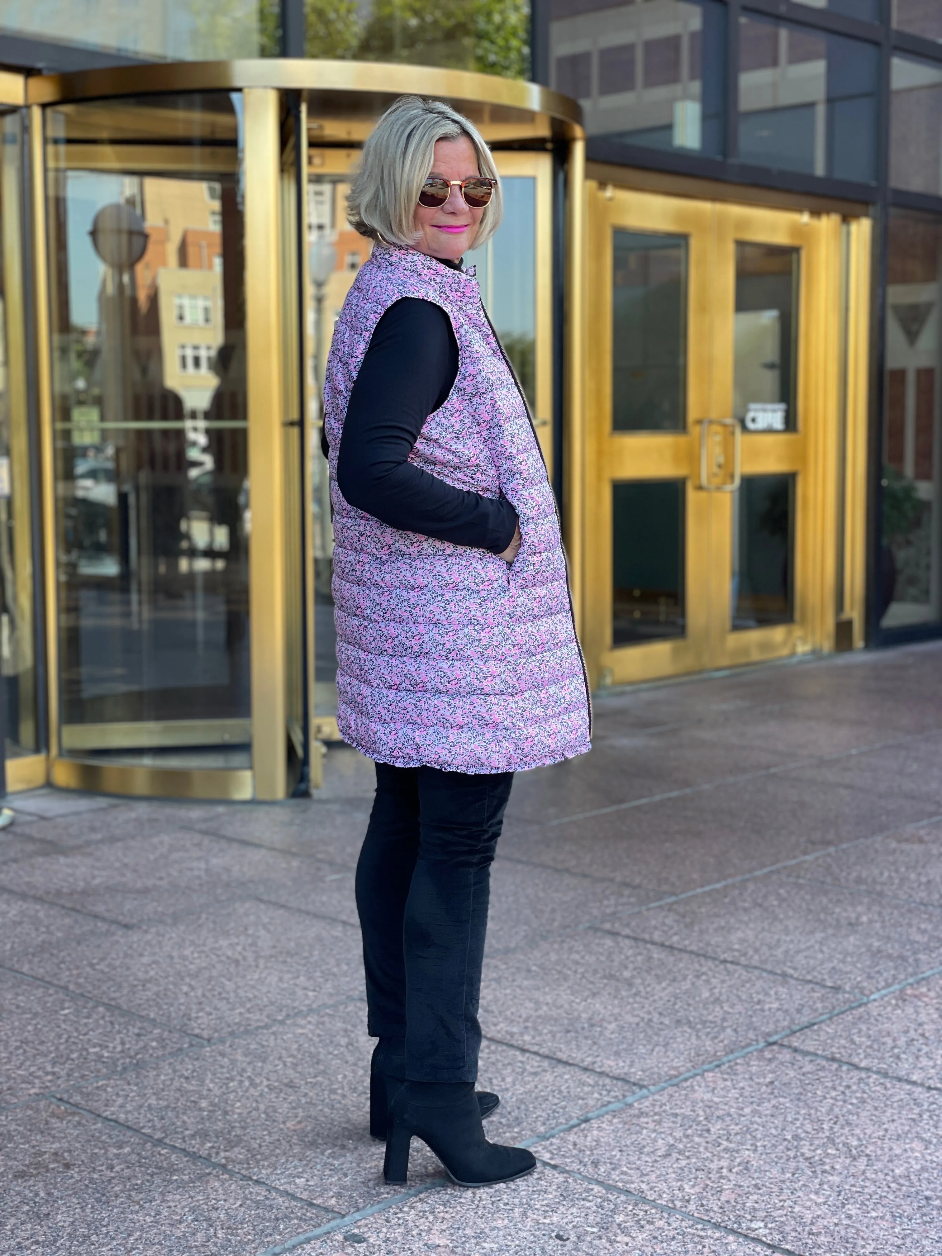 AUBREY PINK PUFFER VEST