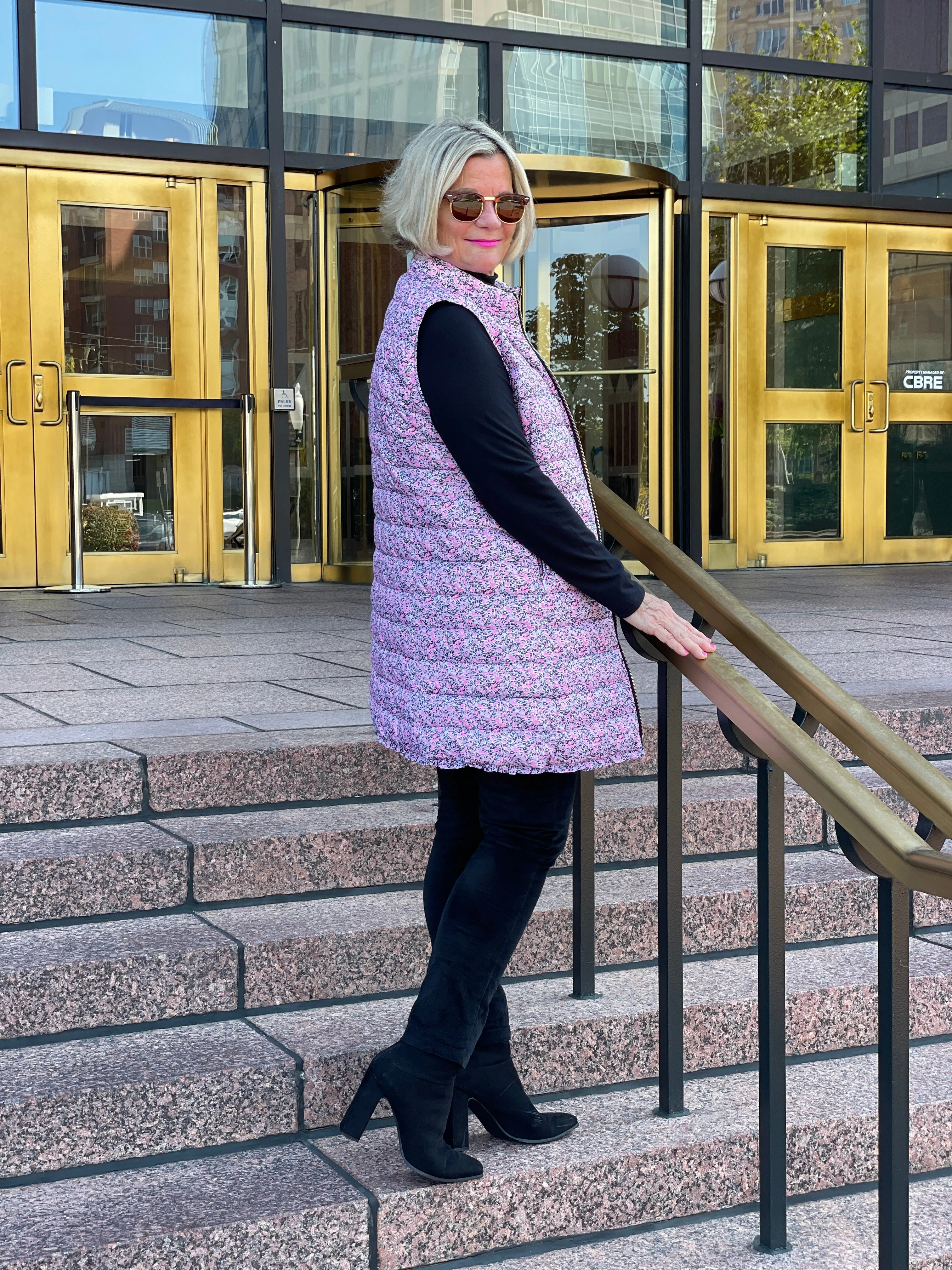 AUBREY PINK PUFFER VEST