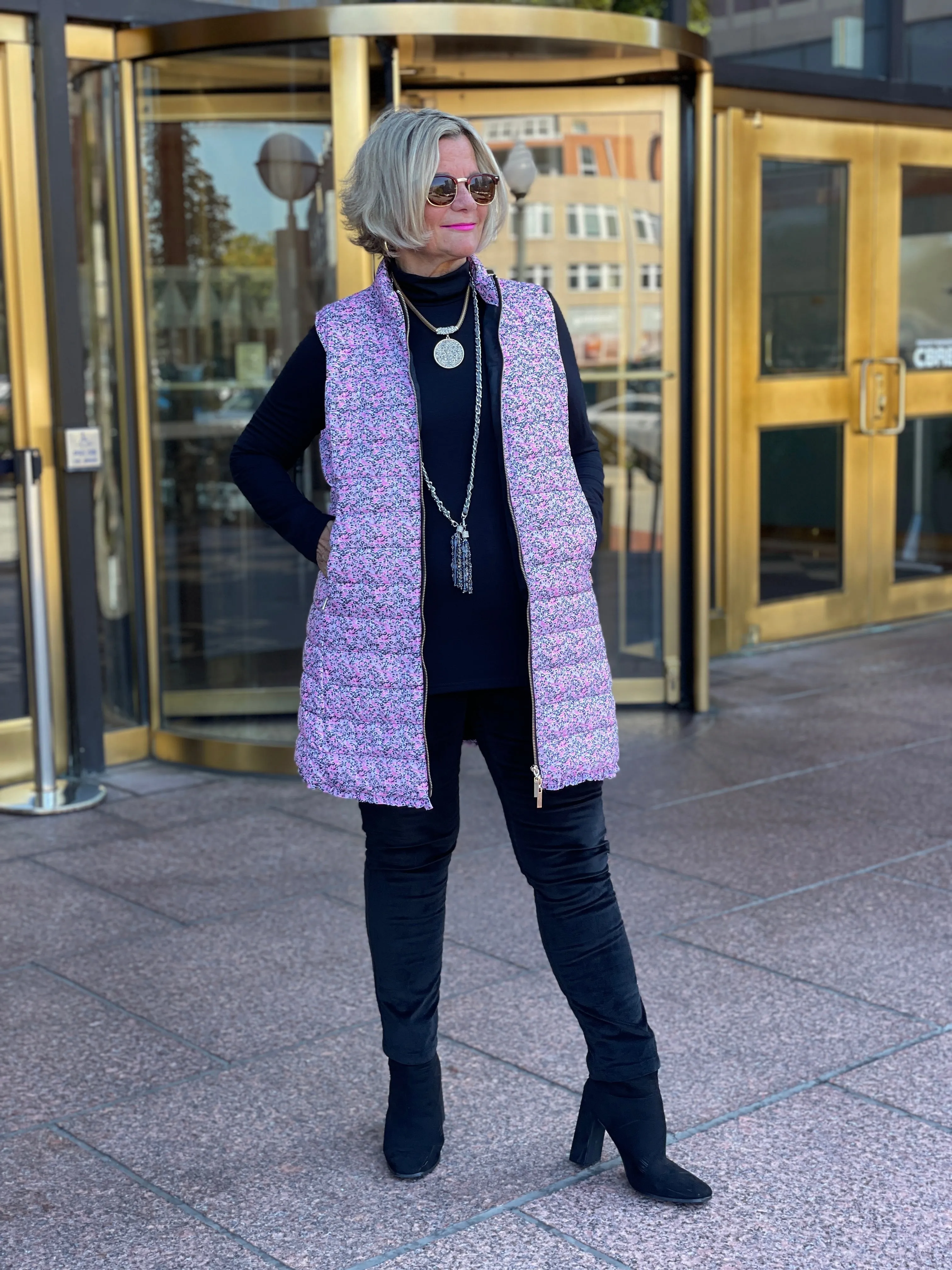 AUBREY PINK PUFFER VEST