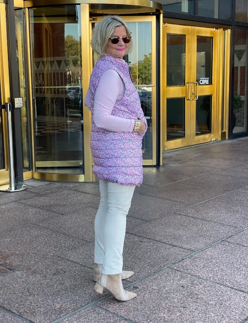 AUBREY PINK PUFFER VEST