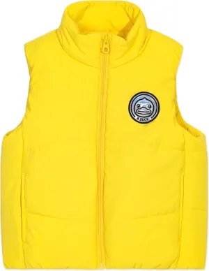B.Duck Unisex Boys Girls Puffer Jacket Trenchcoat Cute Yellow Duck Quilted Winter Coat Puffy Vest for Toddler Kids 3-12 Years