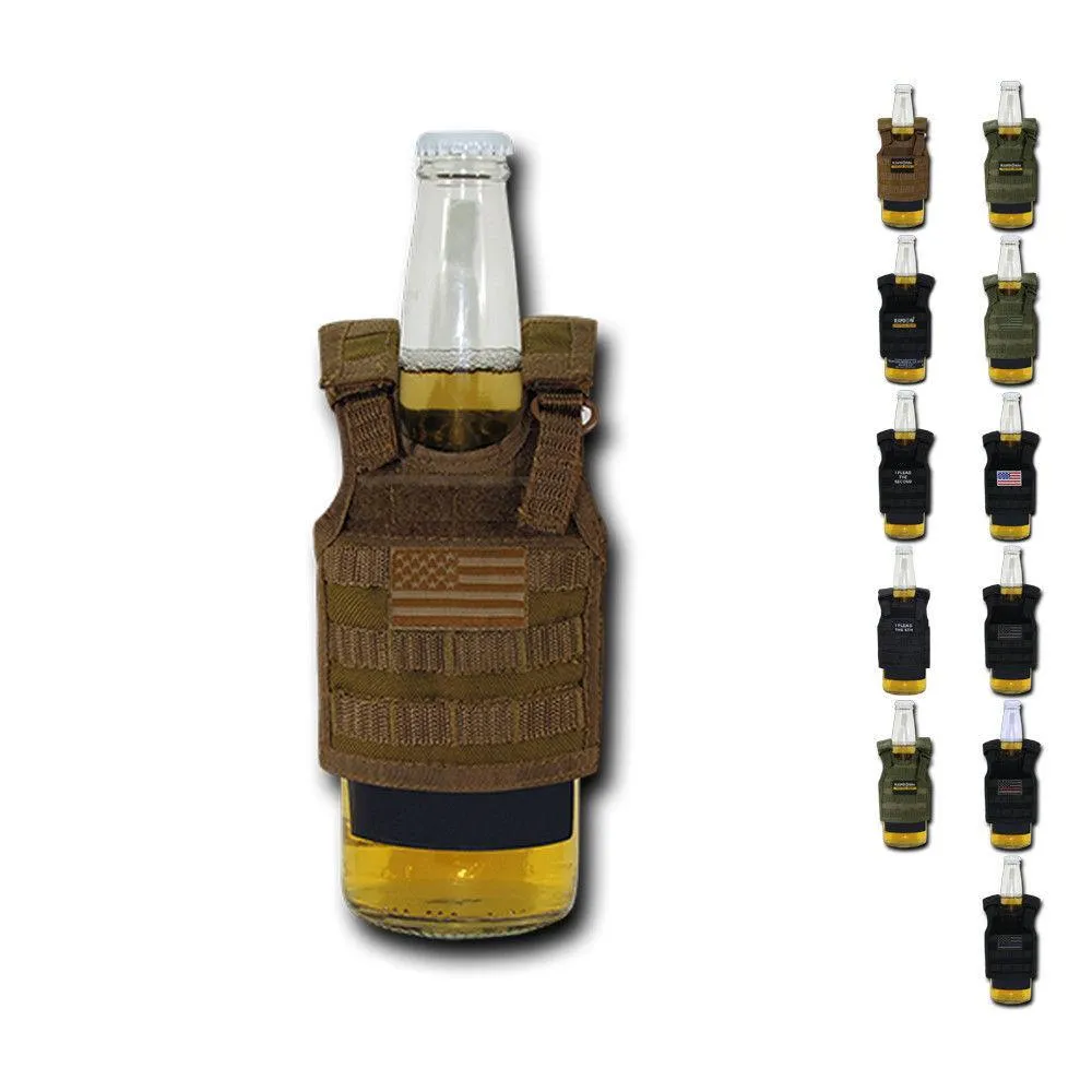 Beer Soda Water Can Bottle Cooler Carrier Insulator Tactical Vest Molle 16Oz