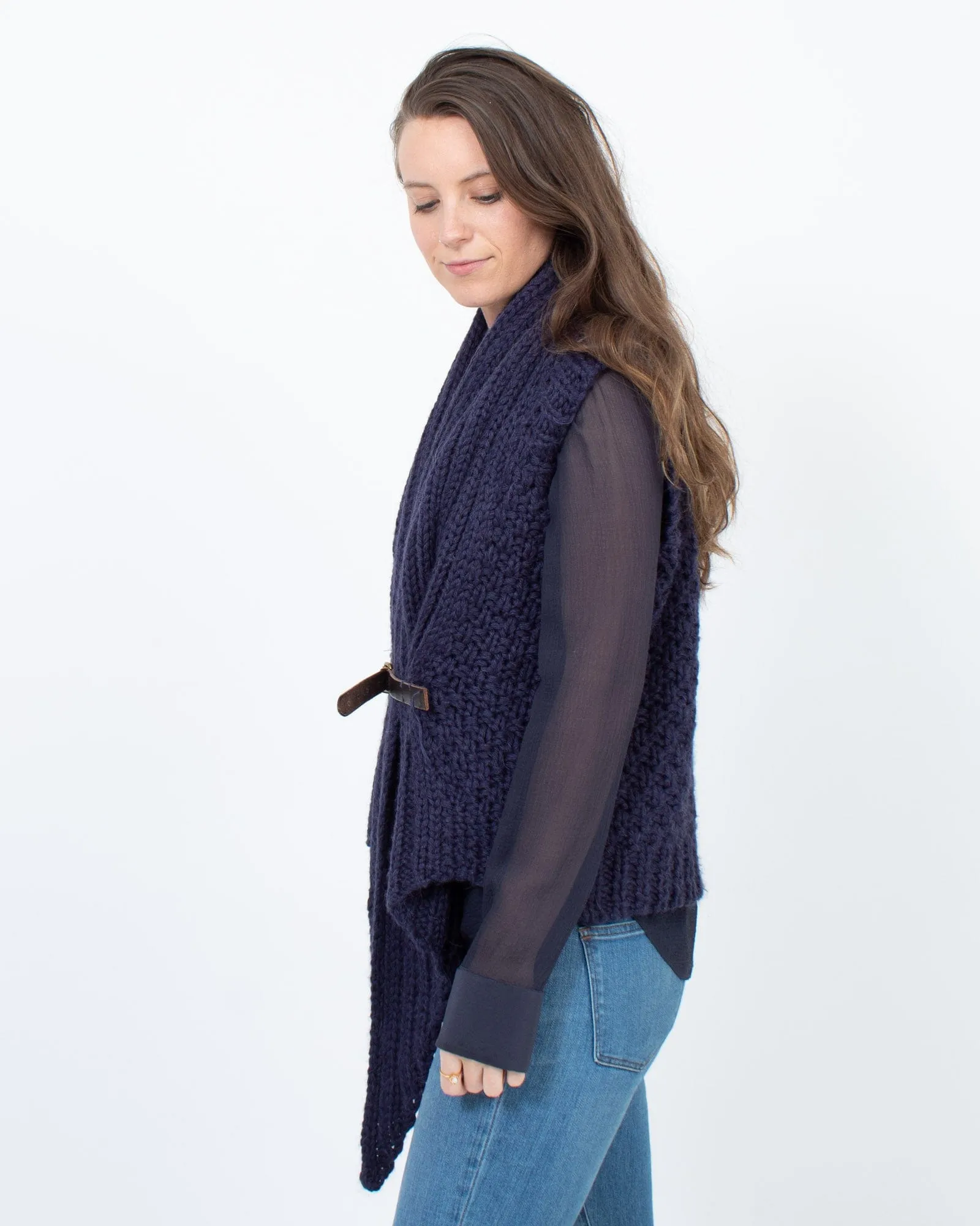Belted Knit Vest