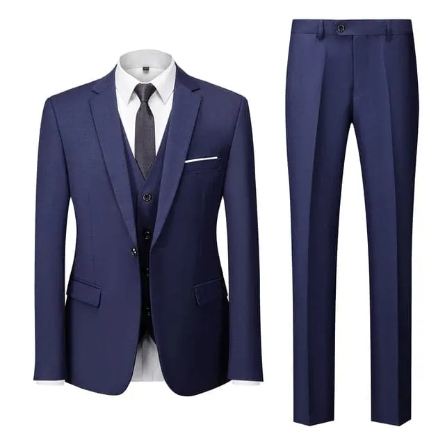 BRADLEY VIP SUITS Men's Fashion Formal Business & Special Events Wear 3 Piece (Jacket   Pants   Vest) Burgundy Red Suit Set