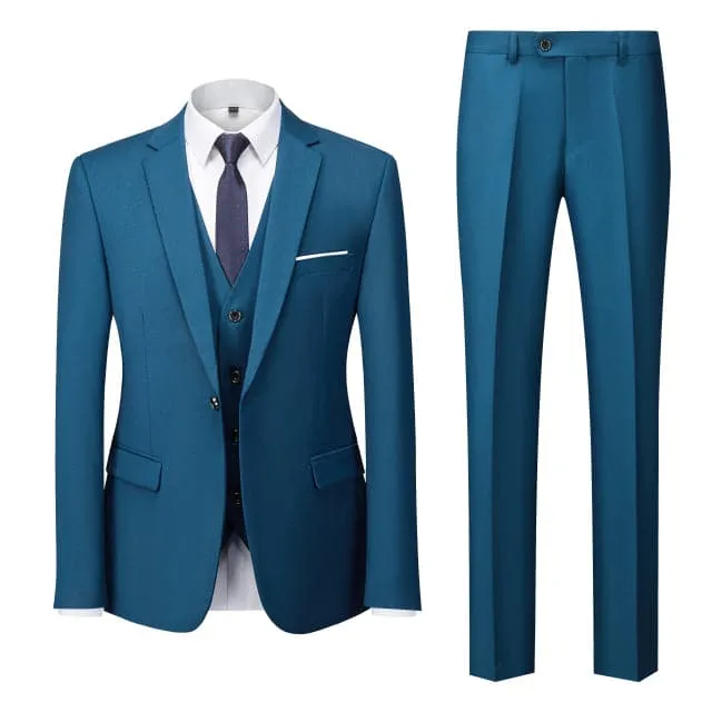 BRADLEY VIP SUITS Men's Fashion Formal Business & Special Events Wear 3 Piece (Jacket   Pants   Vest) Burgundy Red Suit Set