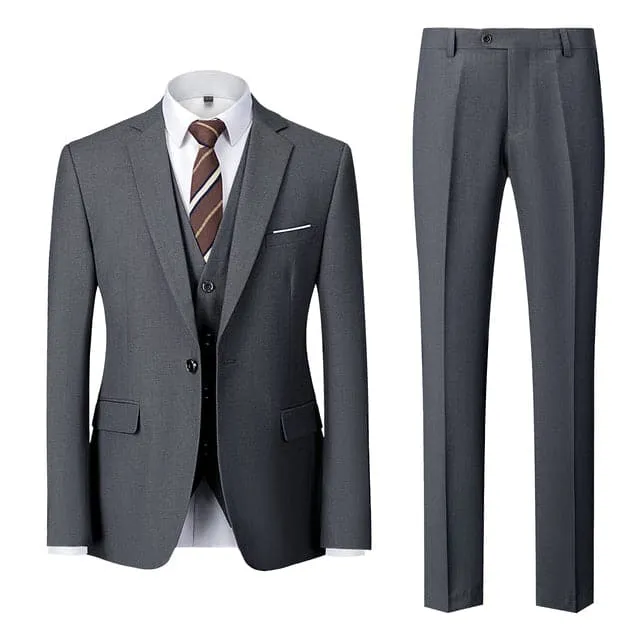 BRADLEY VIP SUITS Men's Fashion Formal Business & Special Events Wear 3 Piece Suit for Business Meetings Job Interviews Church Services Suits (Jacket   Pants   Vest) Brown Khaki Suit Set