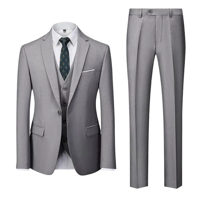 BRADLEY VIP SUITS Men's Fashion Formal Business & Special Events Wear 3 Piece Suit for Business Meetings Job Interviews Church Services Suits (Jacket   Pants   Vest) Brown Khaki Suit Set