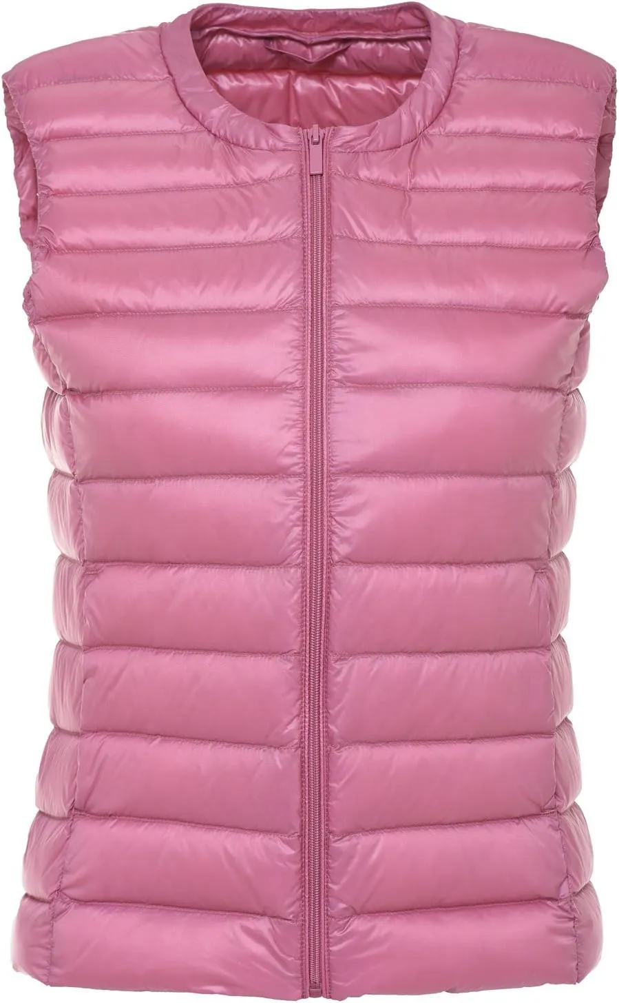 CHARTOU Women's Winter Ultralight Collarless Outdoor Puffer Down Short Vest Waistcoat