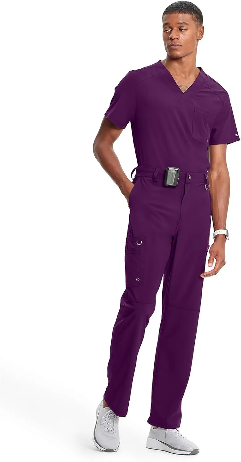 Cherokee Infinity Mens Scrub Pants Modern Fit 6 Pockets Tapered Leg with Drawstring - CK200A