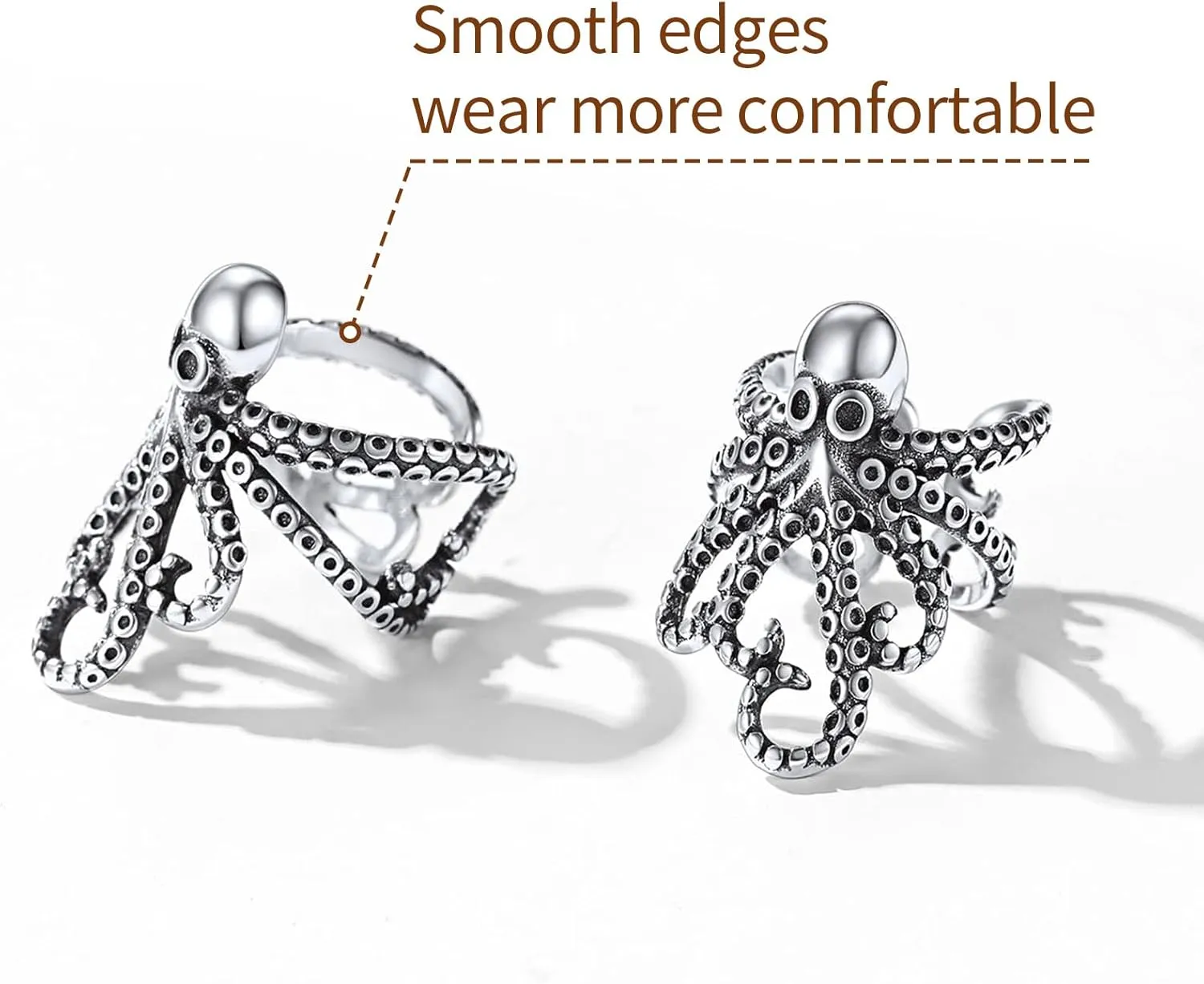 ChicSilver 925 Sterling Silver Ear Cuffs Non-Piercing Cartilage Earrings: Various Styles, Conch Cuffs (with Gift Box)