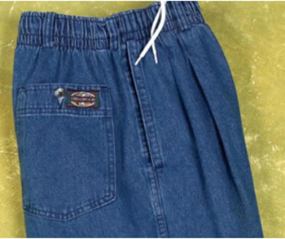 Elastic Waist Twill Shorts for Big & Tall Men  100% Pure Cotton