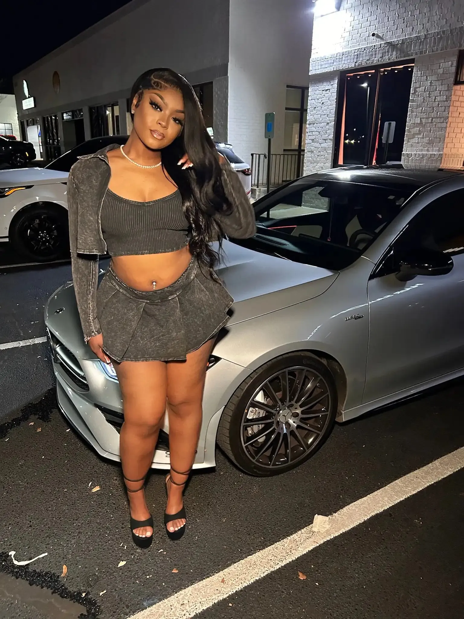 Fashion Women Washed Printed Shirt Vest and Short skirt Three-piece Set Sexy Long Sleeves Coat Casual Pleats Mini Skirt