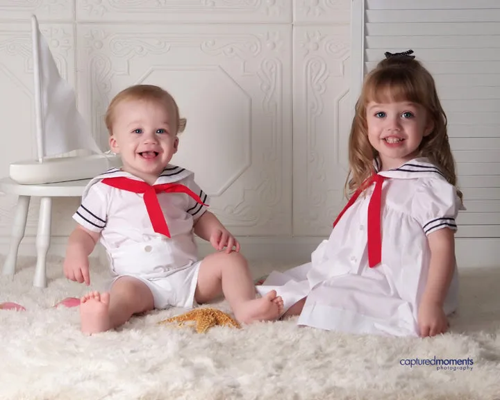 Girls Nautical Sailor Dress