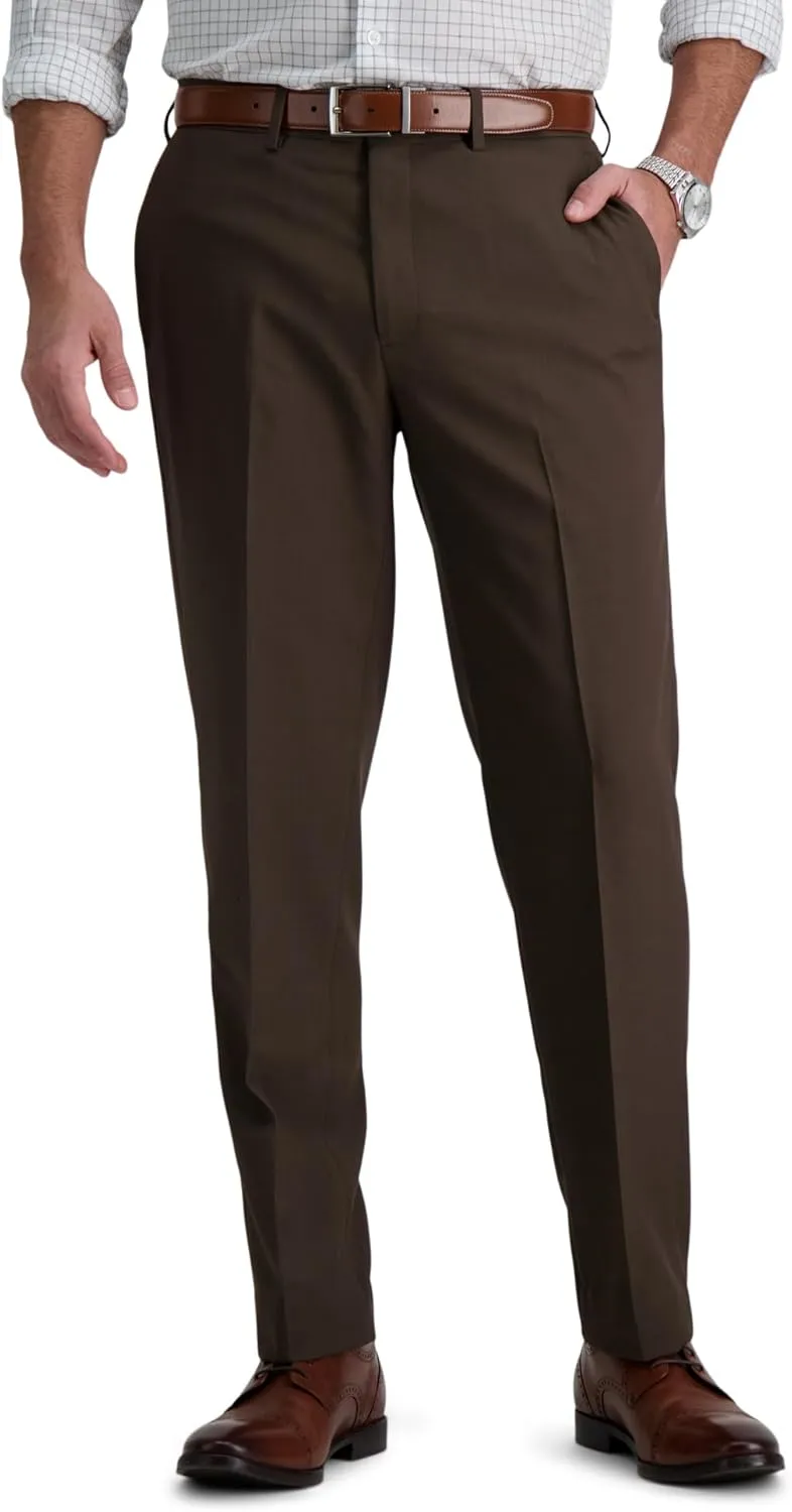 Haggar Men's Premium Comfort Dress Slim Fit Flat Front Pant
