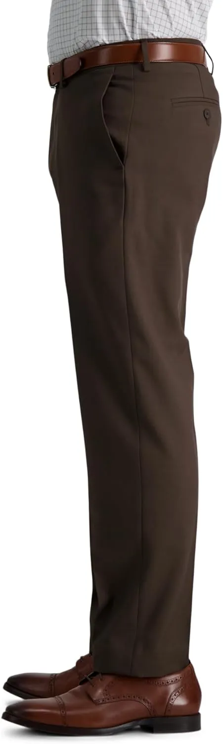 Haggar Men's Premium Comfort Dress Slim Fit Flat Front Pant