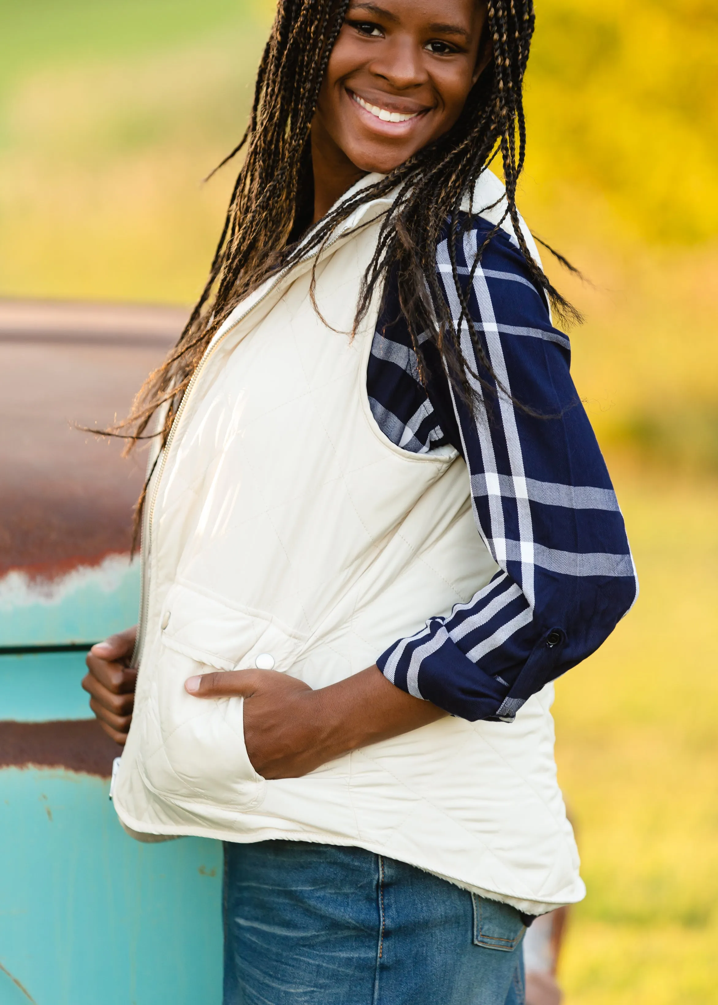 Lightweight Navy   White Shirt - FINAL SALE