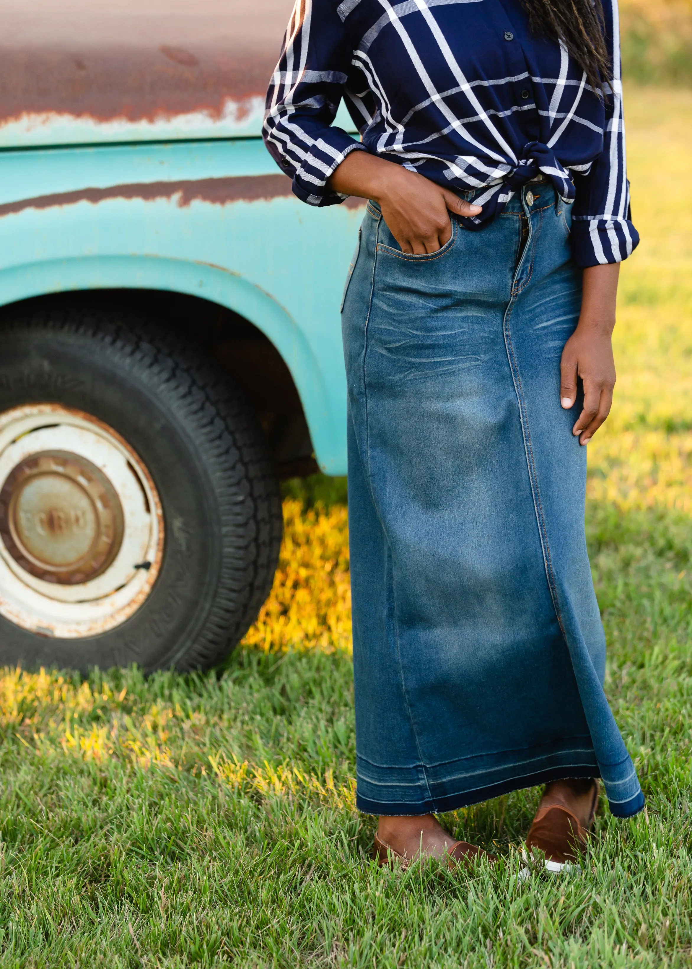Lightweight Navy   White Shirt - FINAL SALE