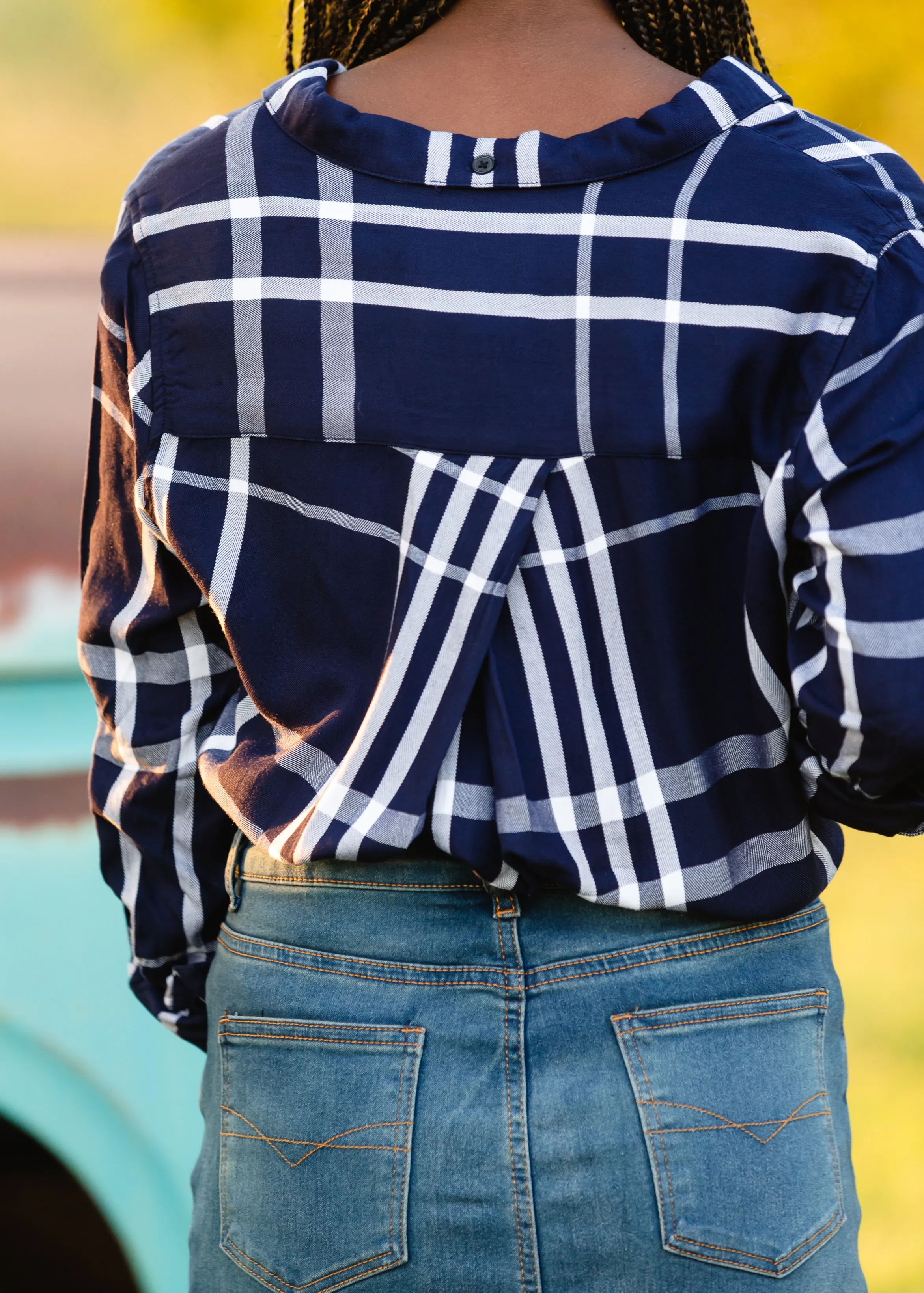 Lightweight Navy   White Shirt - FINAL SALE