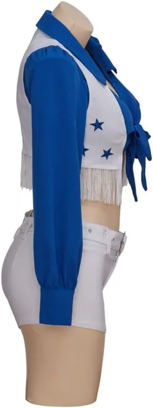 MyheroCos Women's Star Sexy Cheerleader Costume High School Girls Cheerleading Uniform Sports Team Two Piece Set