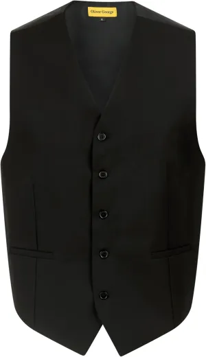Oliver George Men's Solid Formal Business Dress Vest Waistcoat Vest for Suit or Tuxedo