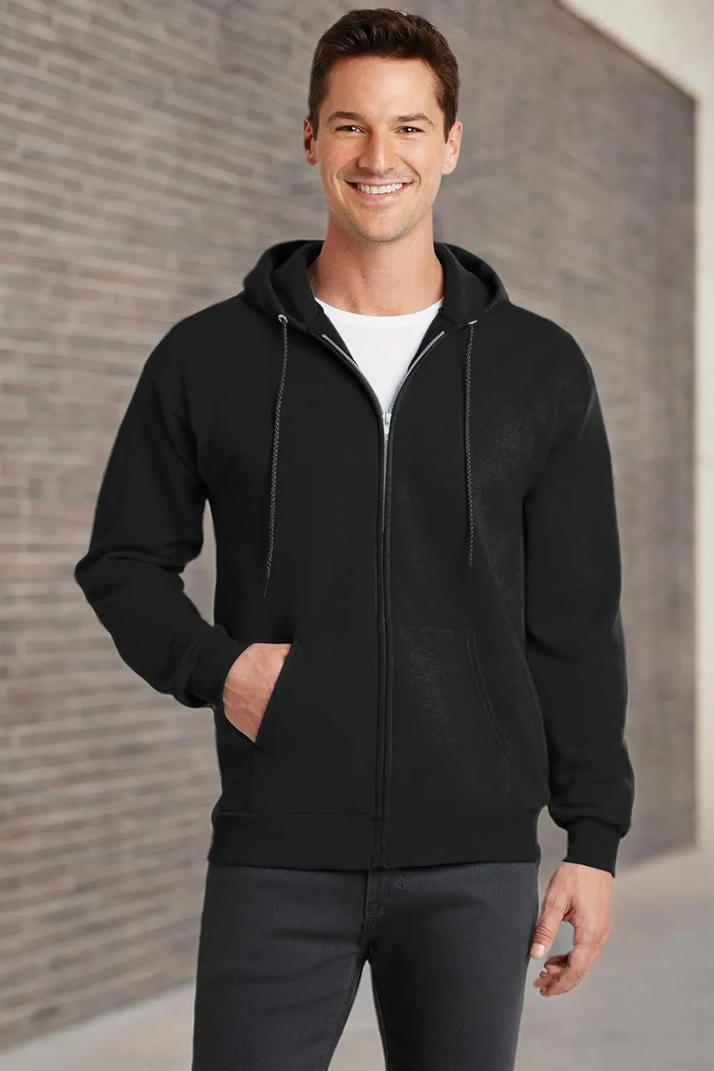 Port & Company Men's Classic Full Zip Hooded Sweatshirt
