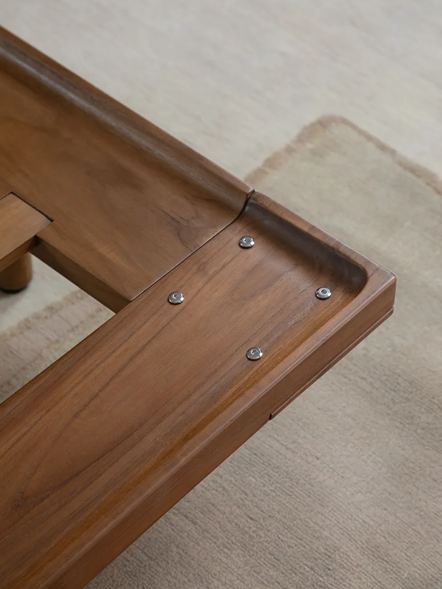 Seren Teak Linen Bed