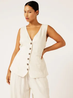 Vest (LONG) | Wheat | Linen Viscose