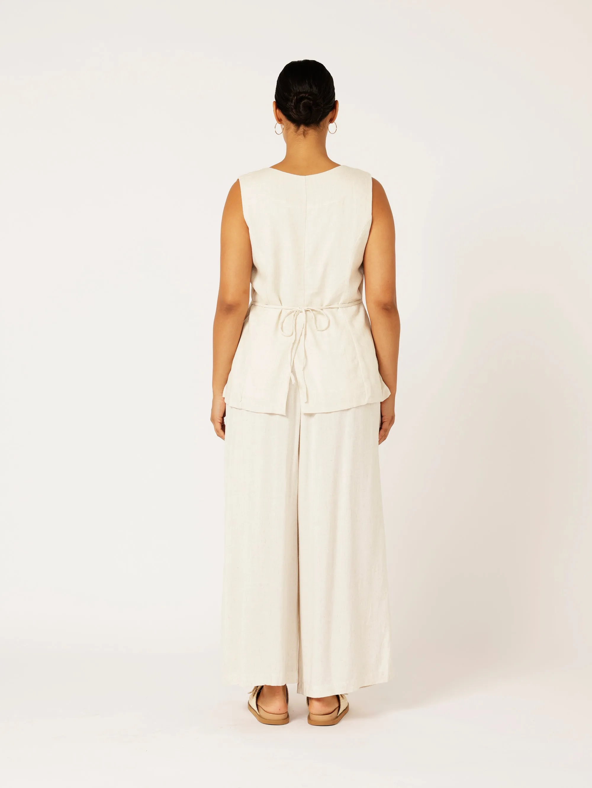 Vest (LONG) | Wheat | Linen Viscose